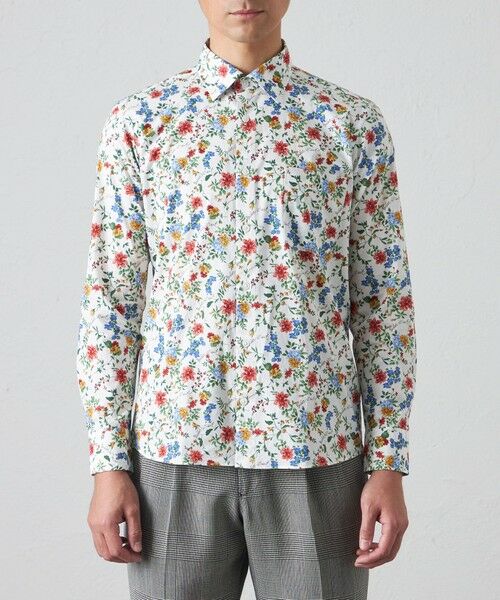 BAKER STREET / ベイカー・ストリート シャツ・ブラウス | BAKER フラワープリントシャツ(2L・3Lあり) | 詳細4