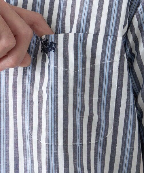 BAKER STREET / ベイカー・ストリート シャツ・ブラウス | 綿麻オルタネイトストライプシャツ | 詳細6