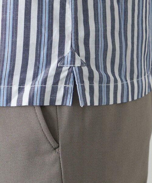 BAKER STREET / ベイカー・ストリート シャツ・ブラウス | 綿麻オルタネイトストライプシャツ | 詳細8