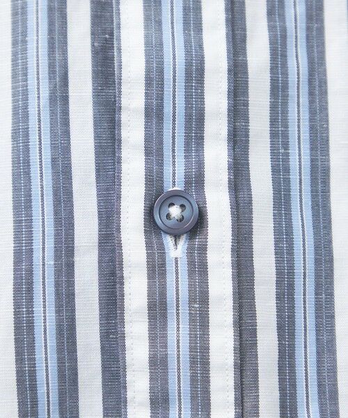 BAKER STREET / ベイカー・ストリート シャツ・ブラウス | 綿麻オルタネイトストライプシャツ | 詳細9