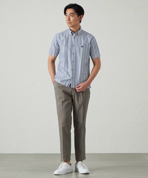 BAKER STREET / ベイカー・ストリート シャツ・ブラウス | 綿麻オルタネイトストライプシャツ | 詳細1