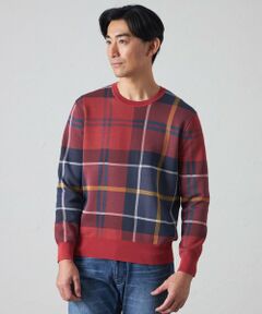 BAKER STREET / ベイカー・ストリート ニット・セーター | 【ウォッシャブル】タータンクルーネックニット