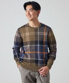 BAKER STREET / ベイカー・ストリート ニット・セーター | 【ウォッシャブル】タータンクルーネックニット