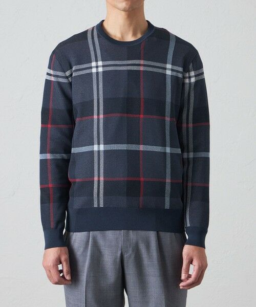 BAKER STREET / ベイカー・ストリート ニット・セーター | 【ウォッシャブル】タータンクルーネックニット | 詳細5