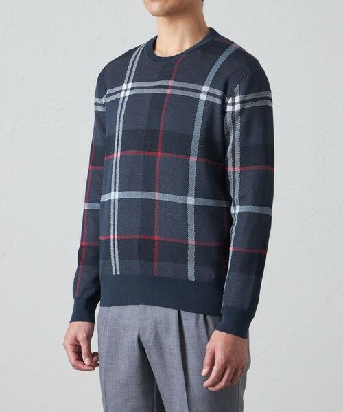 BAKER STREET / ベイカー・ストリート ニット・セーター | 【ウォッシャブル】タータンクルーネックニット | 詳細6