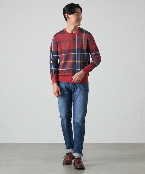 BAKER STREET / ベイカー・ストリート ニット・セーター | 【ウォッシャブル】タータンクルーネックニット | 詳細1