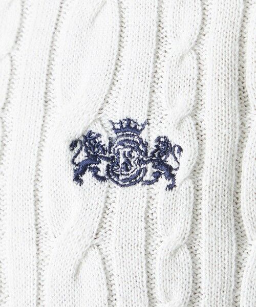 BAKER STREET / ベイカー・ストリート ニット・セーター | 【ウォッシャブル】綿麻チルデンVネックニット | 詳細7