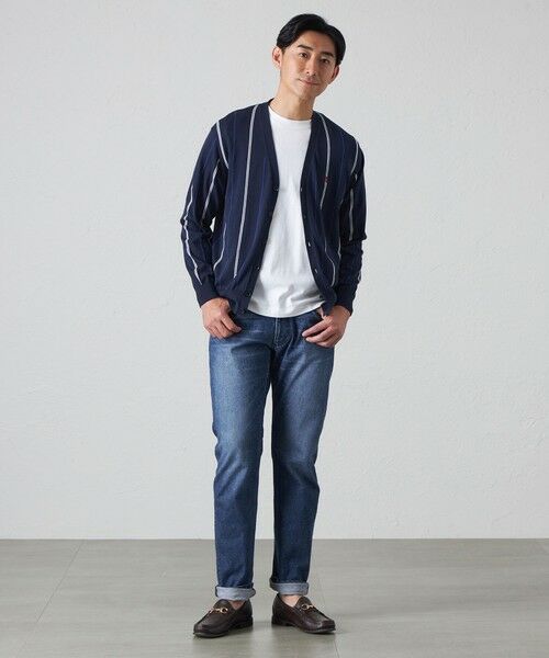 BAKER STREET / ベイカー・ストリート ニット・セーター | 【ウォッシャブル】ストライプカーディガン | 詳細1