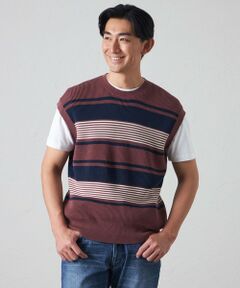 BAKER STREET / ベイカー・ストリート ニット・セーター | 【ウォッシャブル】畔ボーダーベスト