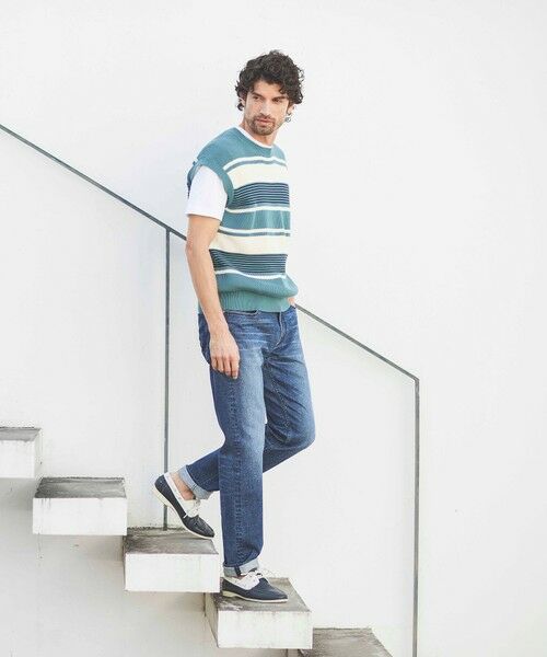 BAKER STREET / ベイカー・ストリート ニット・セーター | 【ウォッシャブル】畔ボーダーベスト | 詳細1