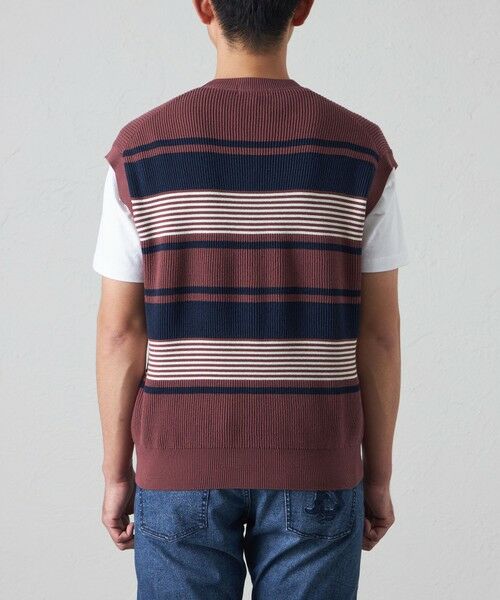 BAKER STREET / ベイカー・ストリート ニット・セーター | 【ウォッシャブル】畔ボーダーベスト | 詳細6