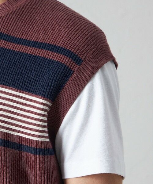 BAKER STREET / ベイカー・ストリート ニット・セーター | 【ウォッシャブル】畔ボーダーベスト | 詳細7
