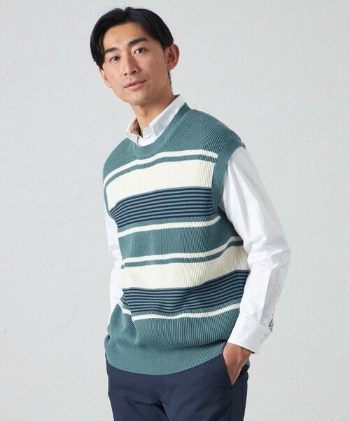 BAKER STREET / ベイカー・ストリート ニット・セーター | 【ウォッシャブル】畔ボーダーベスト | 詳細9