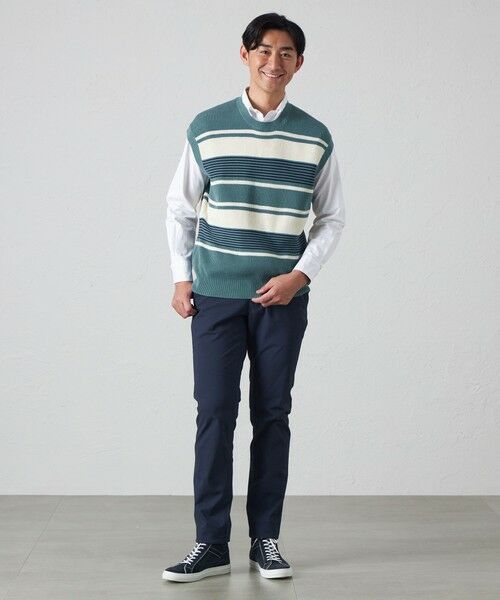 BAKER STREET / ベイカー・ストリート ニット・セーター | 【ウォッシャブル】畔ボーダーベスト | 詳細3