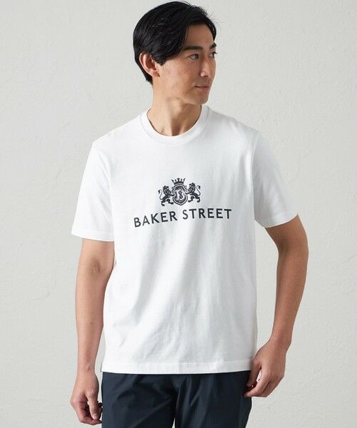 送料無料 日本 セール】 BAKER STREETロゴプリントTシャツ(2L・3Lあり ウェア