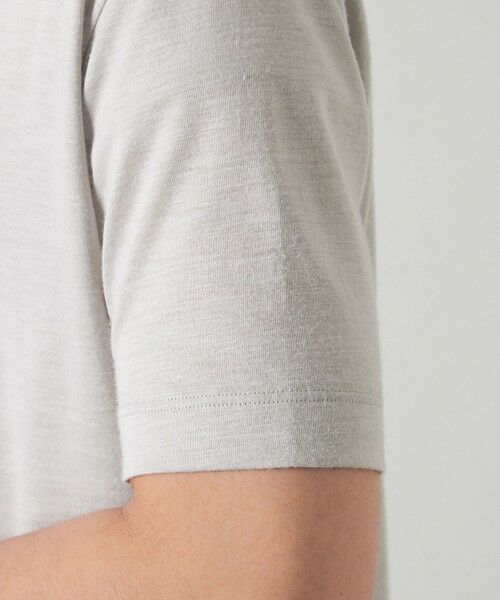 BAKER STREET / ベイカー・ストリート カットソー | 綿/麻プレーティング天竺VネックTシャツ | 詳細6