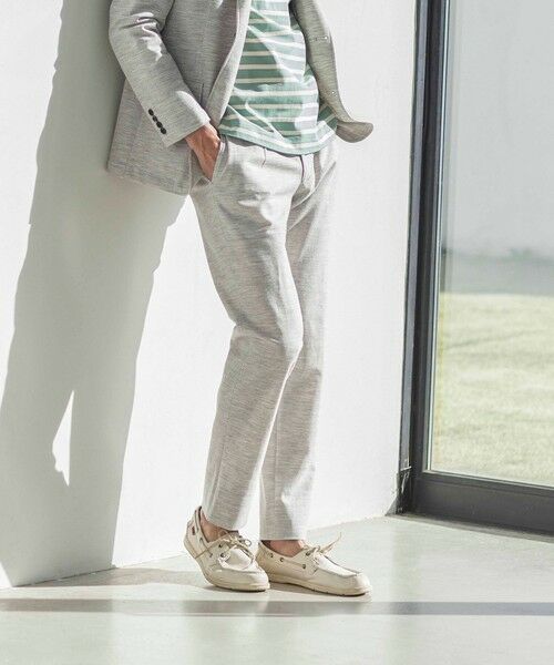 BAKER STREET / ベイカー・ストリート その他パンツ | 【セットアップ対応可能】【ウォッシャブル】ハニカムジャージトラウザース(オフホワイト2)