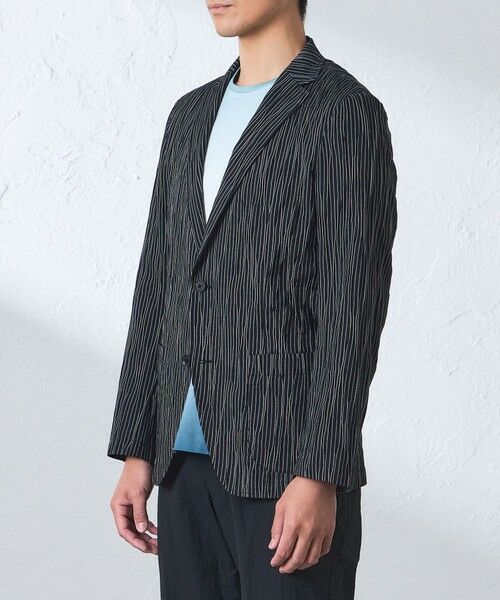 BAKER STREET / ベイカー・ストリート その他アウター | ミックスコットンタックドビーストライプジャケット | 詳細3