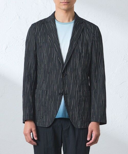 BAKER STREET / ベイカー・ストリート その他アウター | ミックスコットンタックドビーストライプジャケット | 詳細2