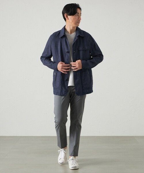 BAKER STREET / ベイカー・ストリート ブルゾン | 【ウォッシャブル】麻ポストマンジャケット | 詳細1