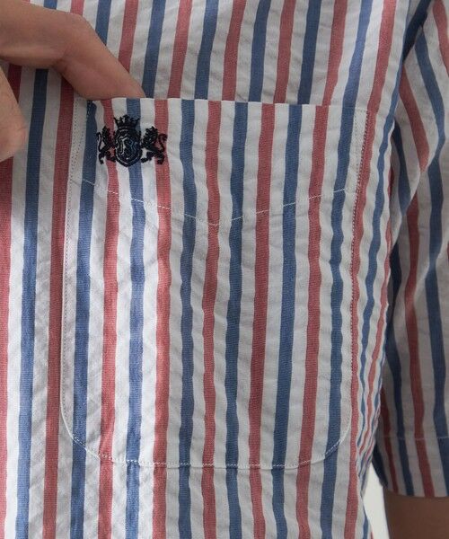 BAKER STREET / ベイカー・ストリート シャツ・ブラウス | サッカークラブストライプシャツ(2L・3Lあり) | 詳細9