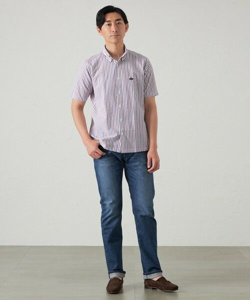 BAKER STREET / ベイカー・ストリート シャツ・ブラウス | サッカークラブストライプシャツ(2L・3Lあり) | 詳細1