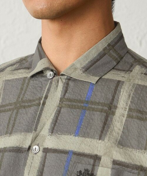 BAKER STREET / ベイカー・ストリート シャツ・ブラウス | 【ウォッシャブル】手書き風タータンプリントシャツ | 詳細6