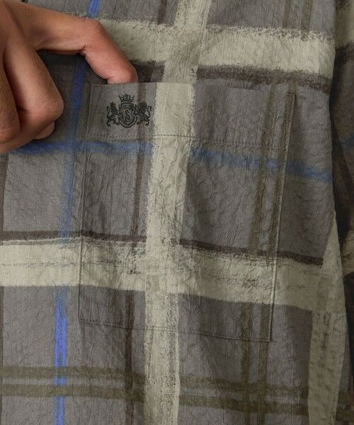 BAKER STREET / ベイカー・ストリート シャツ・ブラウス | 【ウォッシャブル】手書き風タータンプリントシャツ | 詳細7