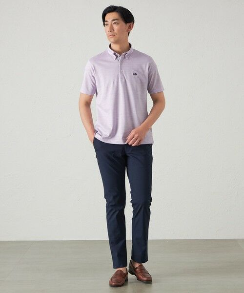 BAKER STREET / ベイカー・ストリート カットソー | 綿/麻シャンブレーカノコポロシャツ(2L・3Lあり) | 詳細3