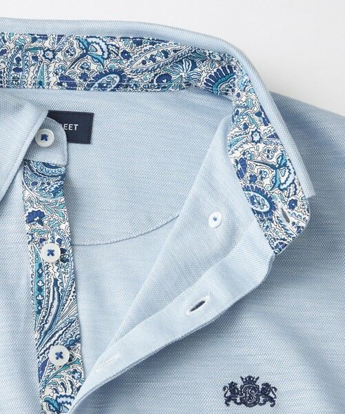 BAKER STREET / ベイカー・ストリート カットソー | 綿/麻シャンブレーカノコポロシャツ(2L・3Lあり) | 詳細11