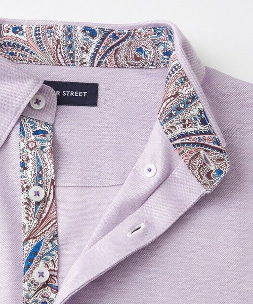 BAKER STREET / ベイカー・ストリート カットソー | 綿/麻シャンブレーカノコポロシャツ(2L・3Lあり) | 詳細12