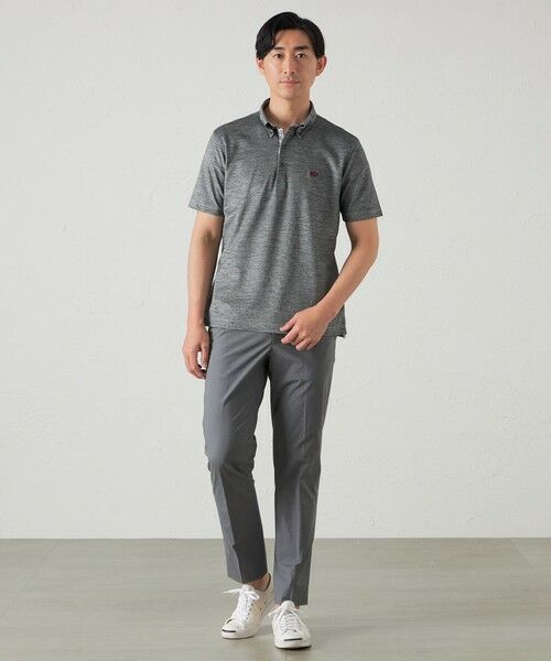 BAKER STREET / ベイカー・ストリート カットソー | 綿/麻シャンブレーカノコポロシャツ(2L・3Lあり) | 詳細1