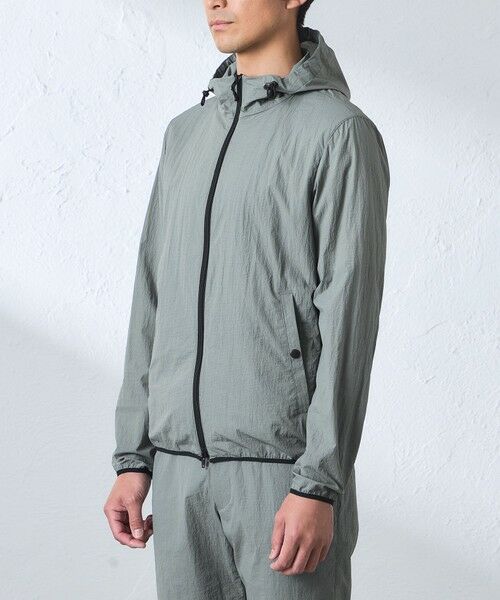 BAKER STREET / ベイカー・ストリート ブルゾン | 【ウォッシャブル】コットンブレンドクリスピーナイロンフーデットブルゾン | 詳細4