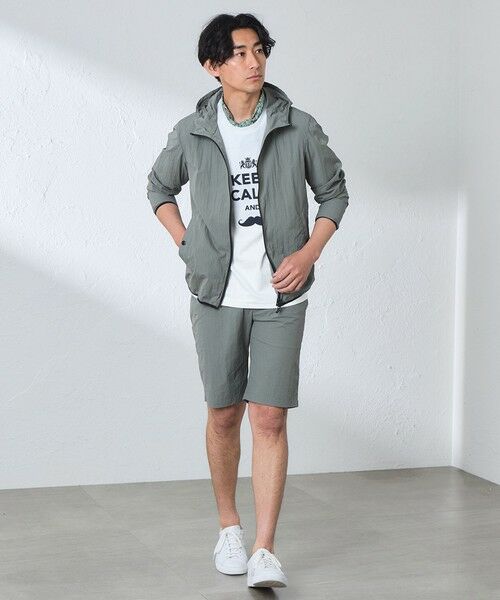 BAKER STREET / ベイカー・ストリート ブルゾン | 【ウォッシャブル】コットンブレンドクリスピーナイロンフーデットブルゾン | 詳細1