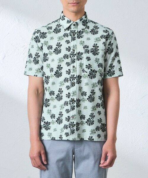 BAKER STREET / ベイカー・ストリート シャツ・ブラウス | フラワーギンガムサッカーシャツ | 詳細4