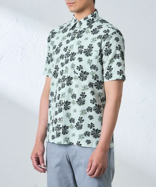 BAKER STREET / ベイカー・ストリート シャツ・ブラウス | フラワーギンガムサッカーシャツ | 詳細5