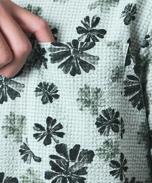 BAKER STREET / ベイカー・ストリート シャツ・ブラウス | フラワーギンガムサッカーシャツ | 詳細9