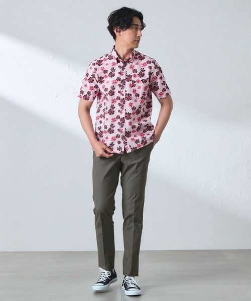 BAKER STREET / ベイカー・ストリート シャツ・ブラウス | フラワーギンガムサッカーシャツ | 詳細1