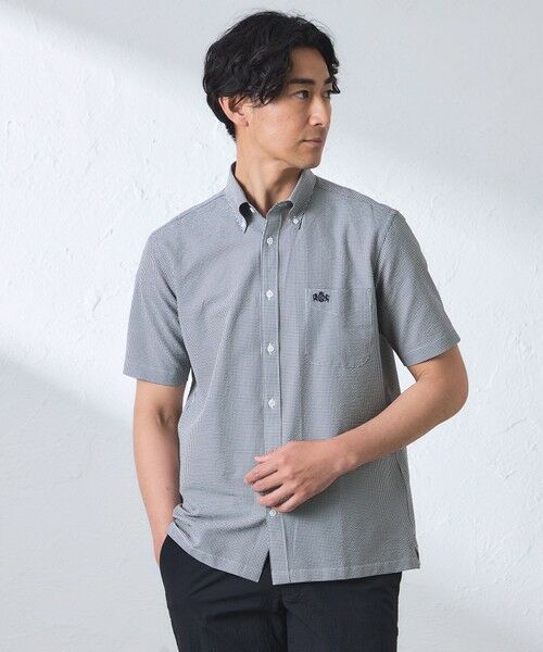 BAKER STREET/ベイカー・ストリート Dot Air(R)サッカーシャツ グレー1 M