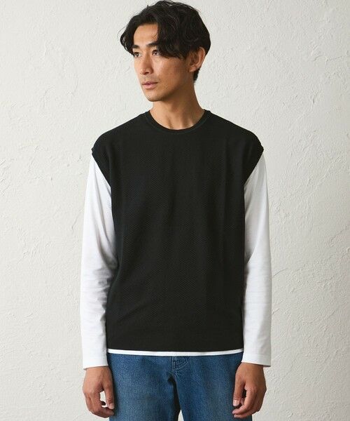 BAKER STREET/ベイカー・ストリート 【ウォッシャブル】COTTON BRIDニットベスト ブラック1 M