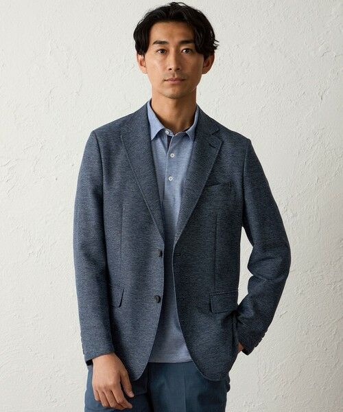 BAKER STREET/ベイカー・ストリート 【ウォッシャブル】ウール混カラミジャケット ブルー2 L