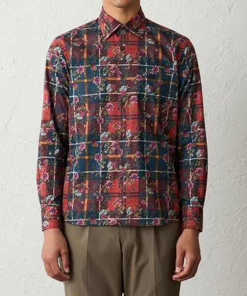 BAKER STREET / ベイカー・ストリート シャツ・ブラウス | タータン×フラワープリントシャツ | 詳細3