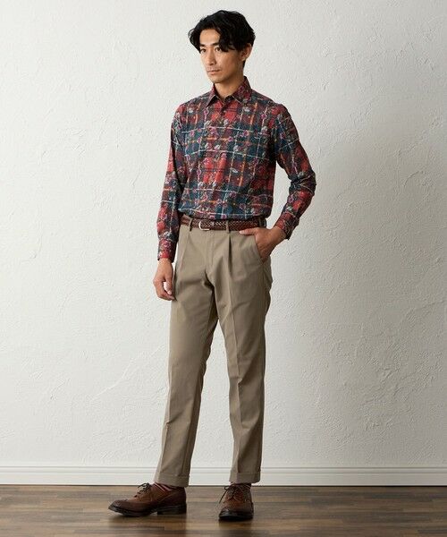 BAKER STREET / ベイカー・ストリート シャツ・ブラウス | タータン×フラワープリントシャツ | 詳細1