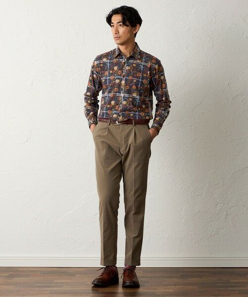 BAKER STREET / ベイカー・ストリート シャツ・ブラウス | タータン×フラワープリントシャツ | 詳細2