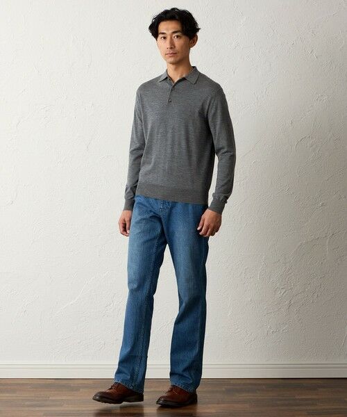 BAKER STREET / ベイカー・ストリート ニット・セーター | 【ウォッシャブル】WOOLBRID ニットポロシャツ | 詳細3