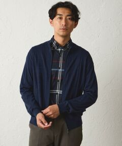 BAKER STREET / ベイカー・ストリート ニット・セーター | 【ウォッシャブル】シャドーチェックジップニット(2L・3Lあり)