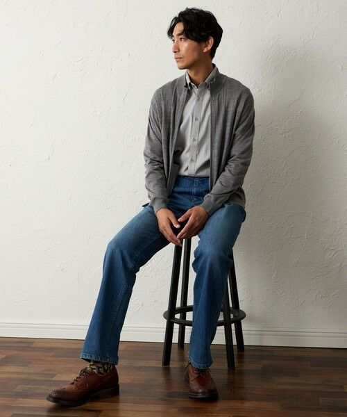 BAKER STREET / ベイカー・ストリート ニット・セーター | 【ウォッシャブル】シャドーチェックジップニット(2L・3Lあり) | 詳細3