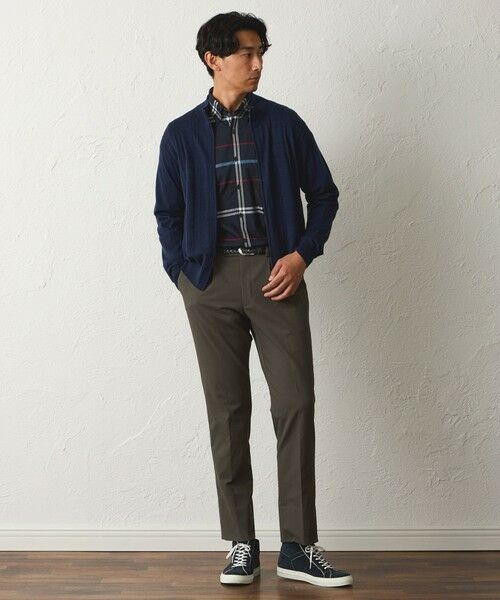 BAKER STREET / ベイカー・ストリート ニット・セーター | 【ウォッシャブル】シャドーチェックジップニット(2L・3Lあり) | 詳細5