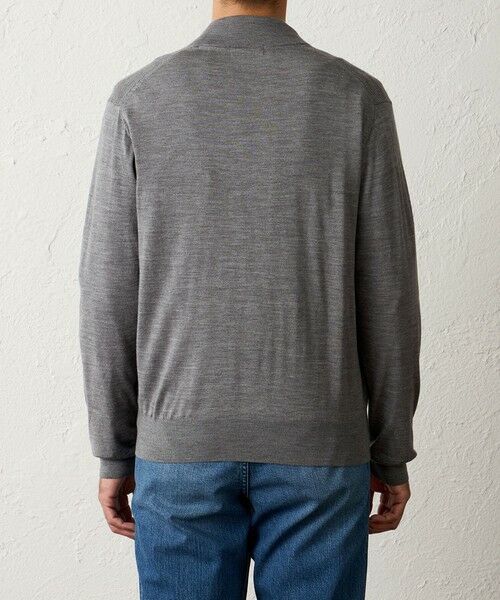 BAKER STREET / ベイカー・ストリート ニット・セーター | 【ウォッシャブル】シャドーチェックジップニット(2L・3Lあり) | 詳細9