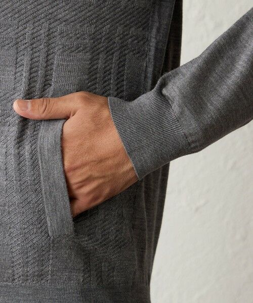 BAKER STREET / ベイカー・ストリート ニット・セーター | 【ウォッシャブル】シャドーチェックジップニット(2L・3Lあり) | 詳細10